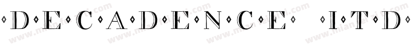 decadence itd condensed marquee字体转换